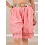 Bermuda Selena Linho Italiano Coral