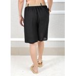 Bermuda Beatriz Linho Italiano Preto