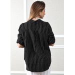 Camisa Celia Linho Italiano Preto