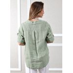 Camisa Celia Linho Italiano Verde Água 