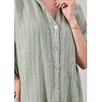 Camisa Celia Linho Italiano Verde Água 