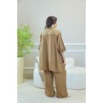 Conjunto Renata Linho Italiano Caramelo