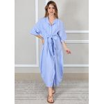 Chemise Sabrina Linho Italiano Azul Hortência 