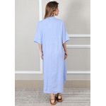 Chemise Sabrina Linho Italiano Azul Hortência 