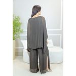 CONJUNTO ZINIA MARROM SEDA ITALIANA 