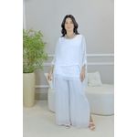 CONJUNTO ZINIA BRANCO SEDA ITALIANA 
