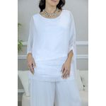 CONJUNTO ZINIA BRANCO SEDA ITALIANA 
