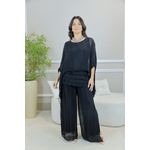 CONJUNTO ZINIA PRETO SEDA ITALIANA 
