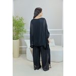 CONJUNTO ZINIA PRETO SEDA ITALIANA 