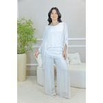 CONJUNTO ZINIA BEGE SEDA ITALIANA 