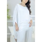 CONJUNTO ZINIA BEGE SEDA ITALIANA 