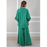 Conjunto Eduarda Linho Italiano Verde Bandeira