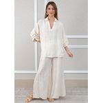 Conjunto Eduarda Linho Italiano Off White 