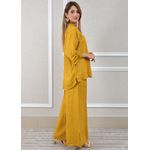 Conjunto Eduarda Linho Italiano Mostarda