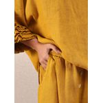Conjunto Eduarda Linho Italiano Mostarda