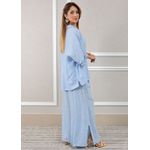Conjunto Eduarda Linho Italiano Azul Bebe