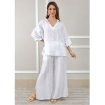 Conjunto Eduarda Linho Italiano Branco