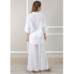 Conjunto Eduarda Linho Italiano Branco