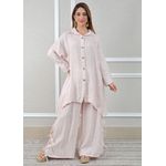 Conjunto Flora Linho Italiano Rosa Bebe