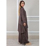 Conjunto Flora Linho Italiano Marrom