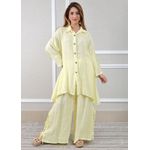 Conjunto Flora Linho Italiano Amarelo 
