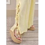 Conjunto Flora Linho Italiano Amarelo 