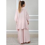 Conjunto Fatima Linho Italiano Rosa Bebe