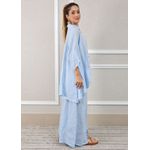 Conjunto Fatima Linho Italiano Azul Bebe
