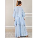 Conjunto Fatima Linho Italiano Azul Bebe