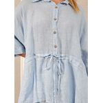 Conjunto Fatima Linho Italiano Azul Bebe