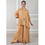 Conjunto Fatima Linho Italiano Caramelo