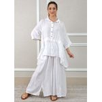 Conjunto Fatima Linho Italiano Branco