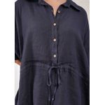 Conjunto Fatima Linho Italiano Azul Marinho