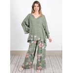 Conjunto Sophie Linho Italiano Verde Militar