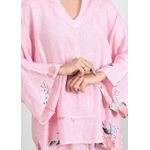Conjunto Sophie Linho Italiano Rosa Chiclete