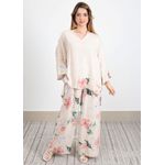 Conjunto Sophie Linho Italiano Bege