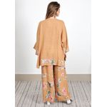 Conjunto Sophie Linho Italiano Caramelo
