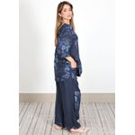 Vestido Analu Linho Italiano Azul Royal .