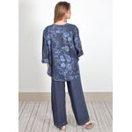 Vestido Analu Linho Italiano Azul Royal .