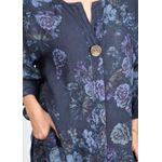 Vestido Analu Linho Italiano Azul Royal .