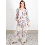 Vestido Analu Linho Italiano Azul Bebe .