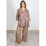 Conjunto Jaqueline Linho Italiano Caramelo