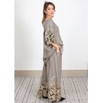 Vestido Analu Linho Italiano Verde Militar .