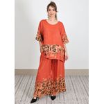 Conjunto Carolina Linho Italiano Terracota