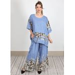Conjunto Carolina Linho Italiano Azul Jeans 