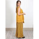 Conjunto Cristina Linho Italiano Açafrão