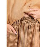 Conjunto Cristina Linho Italiano Caramelo