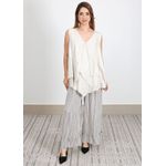 Conjunto Cristina Linho Italiano Bege