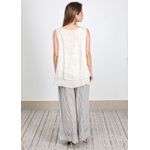 Conjunto Cristina Linho Italiano Bege