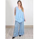 Conjunto Cristina Linho Italiano Azul Jeans 